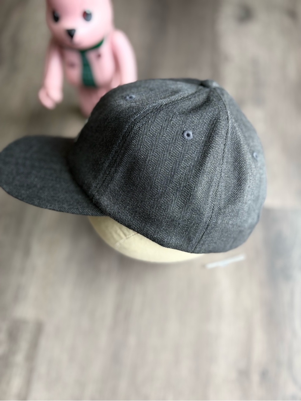 Stussy Dark Gray Herringbone Strapback Low Pro Cap - Picture 2 of 4